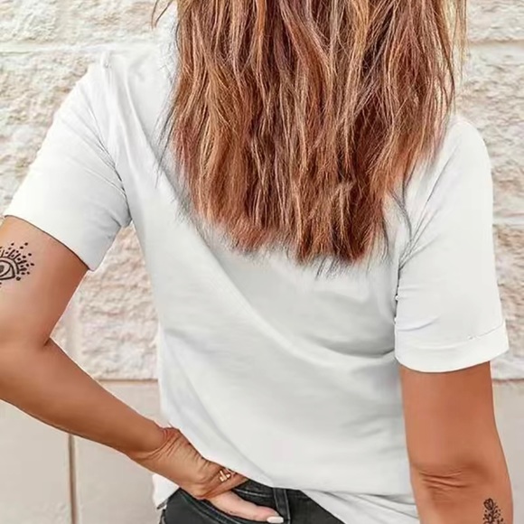 Country Music T-Shirt, Short Sleeve Crew Neck Casual Top For Spring & Summer - Picture 2 of 5